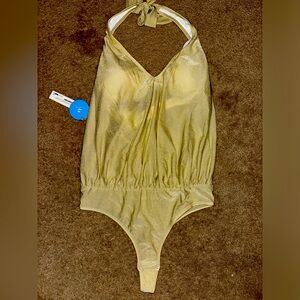 Brand new never worn Cupshe gold halter body suit! Size Medium